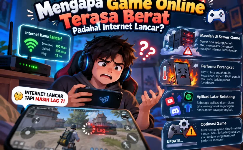 Mengapa Game Online Terasa Berat Padahal Internet Lancar?